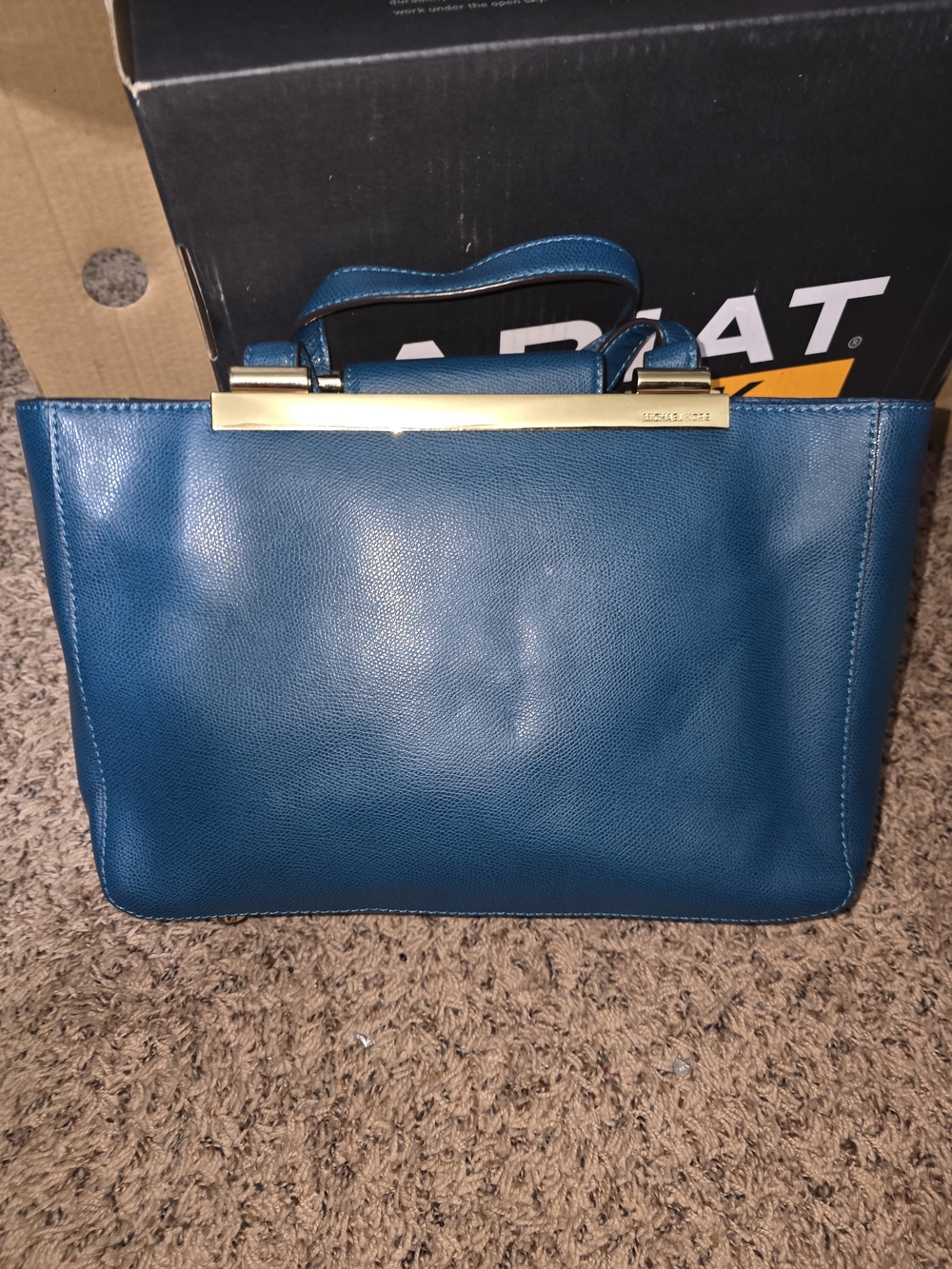 Michael Kors Tilda Large Saffiano Leather Tote Bag In Teal